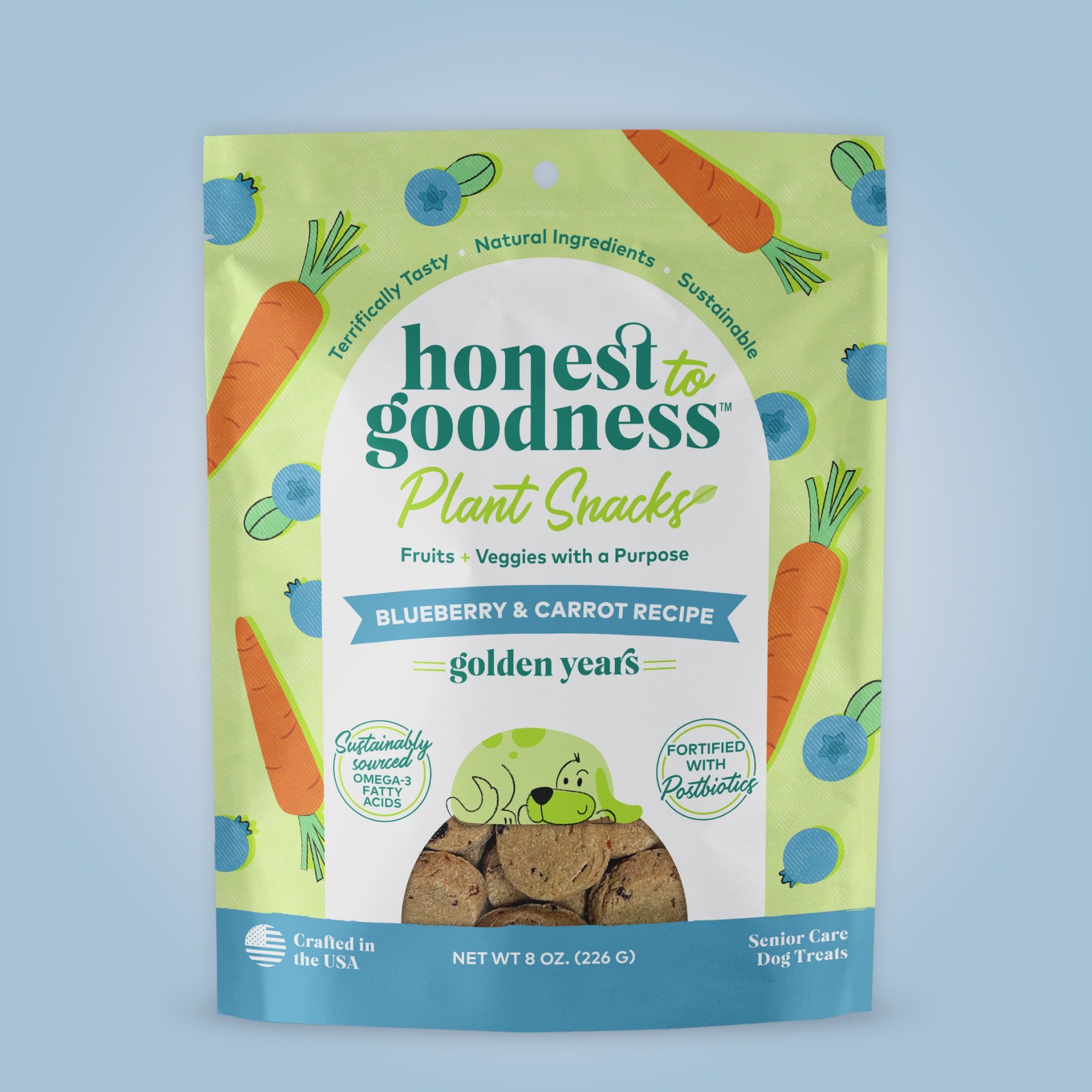 Golden Years Blueberry and Carrot 100 Plant Based Dog Treats